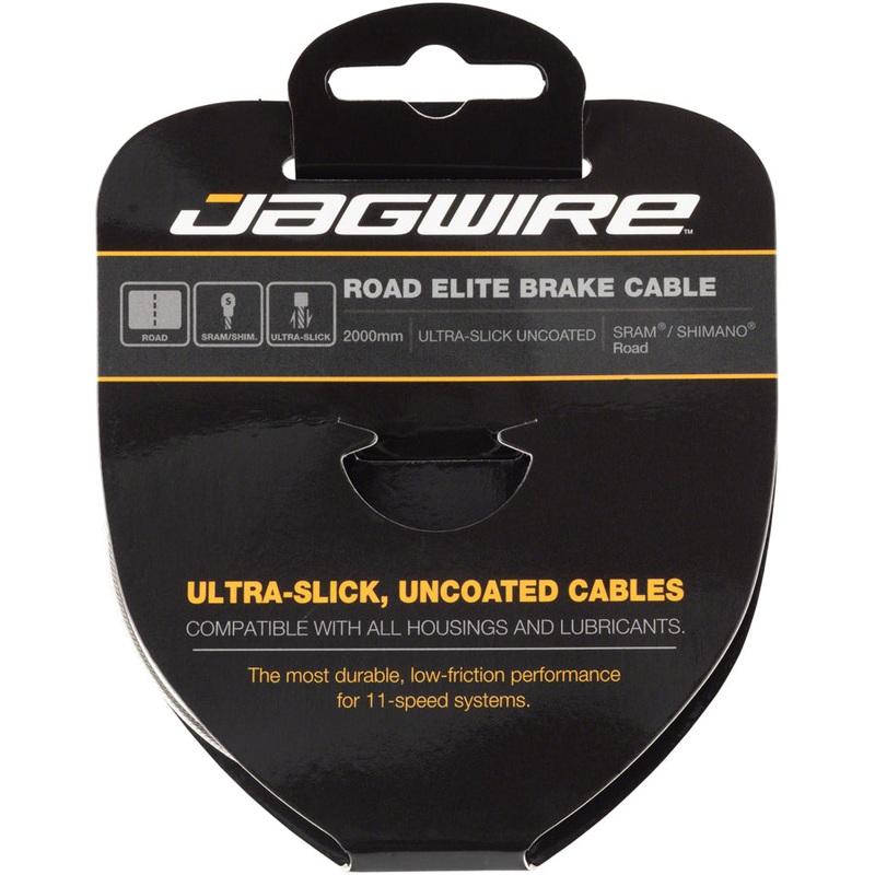 Jagwire Elite Ultra-Slick Brake Cable 1.5x2000mm Polished Slick Stainless SRAM/Shimano Road