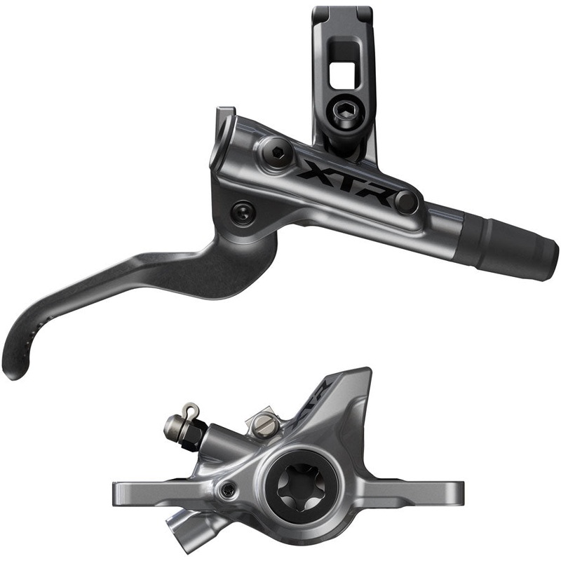 Shimano XTR M9200 XC Disc Brake Lever – Right/Rear Post Mount 2-Piston Caliper SM-BH90-SS Hose Metal Pads Gray