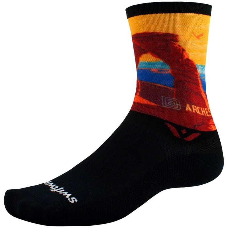 Swiftwick Vision Impression National Park Crew Socks – 6″ Arches X-Large