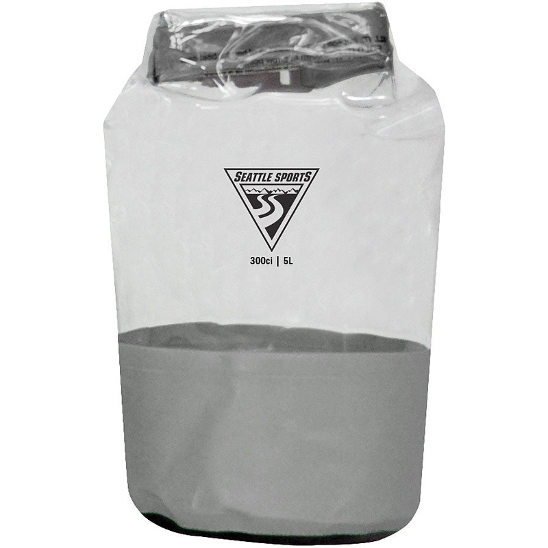 Seattle Sports Glacier Clear Dry Bags  Waterproof Vinyl Gear Storage with 3-Roll Closure, Reinforced Bottom & Color-Coded Sizes
