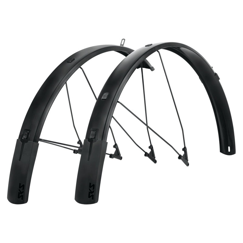 SKS B65 Bluemels Style Full Coverage Fender Set – 65mm 27.5/29/700 x 1.75-2.25″ Matte BLK