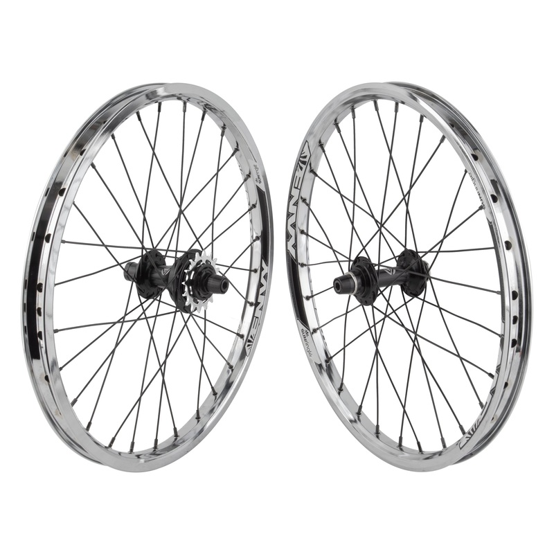 20″ Sun Envy w/ BlackOps MX3200 Sealed Cassette – BMX Wheelset – Pair – Chrome