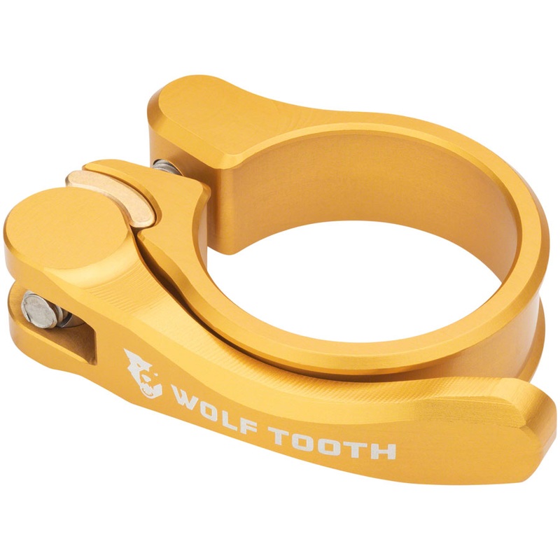 Wolf Tooth Components Quick Release Seatpost Clamp – 34.9mm QR Gold
