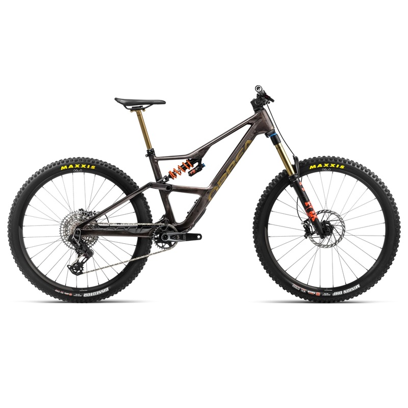2024 Orbea OCCAM LT M-TEAM Trail Mountain Bike – Medium, Cosmic Carbon View – Metallic Olive Green (Gloss)
