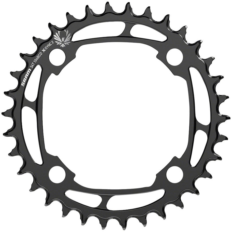 High-Performance SRAM X-SYNC 2 Steel Chainrings for MTB & e-MTB | Durable, Aggressive Tooth Design, 104 BCD, Black Finish