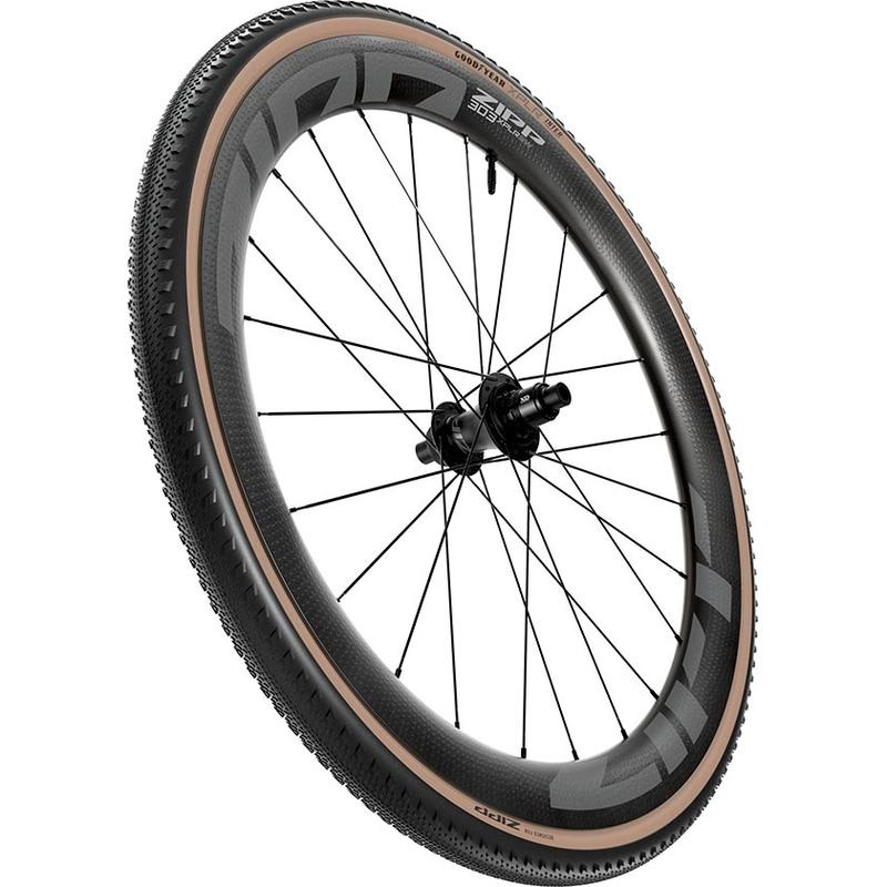 Zipp, Goodyear XPLR Inter, Gravel Tire, 700x45C, Folding, Tubeless Ready, Dynamic:UHP, M:Wall, Black