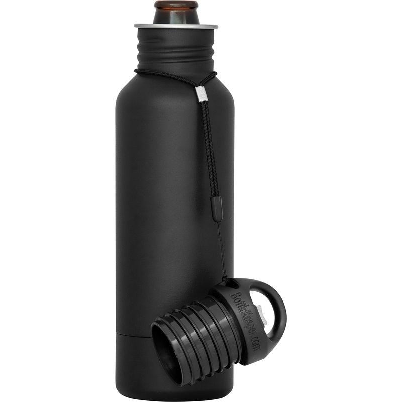Premium Stainless Steel Bottlekeeper Insulated Bottle Holder with Neoprene Lining, Impact Padding, and Custom Printing for Cold Beverage Protection