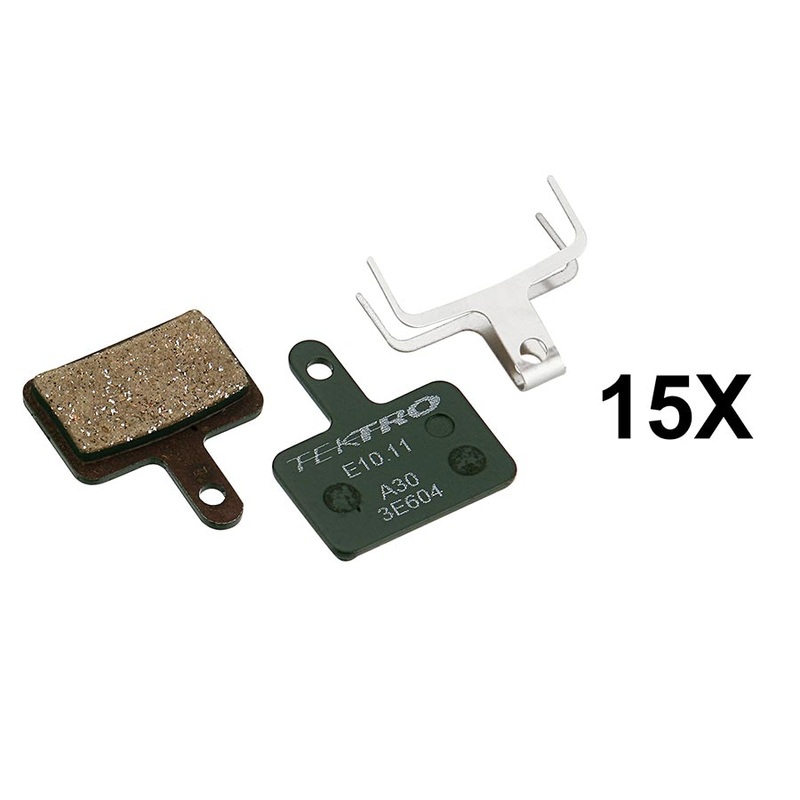 E10.11 Bulk Disc Brake Pads Shimano B-Type Resin 4mm 15pcs