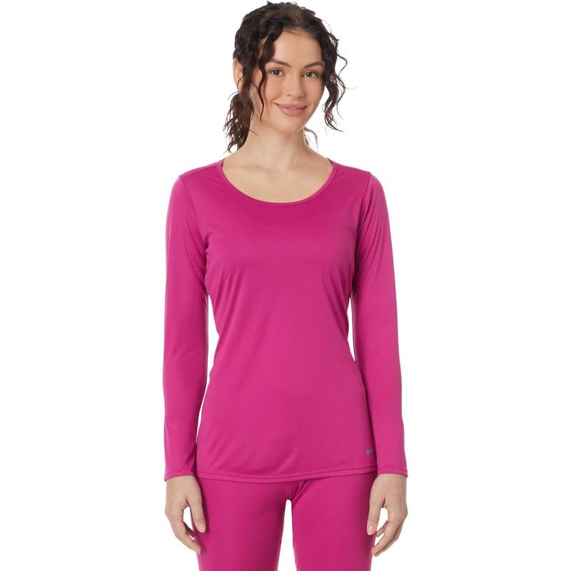 Hot Chillys Wopeach Skins Solid Crew Womens Festival Fuchsia X-Small