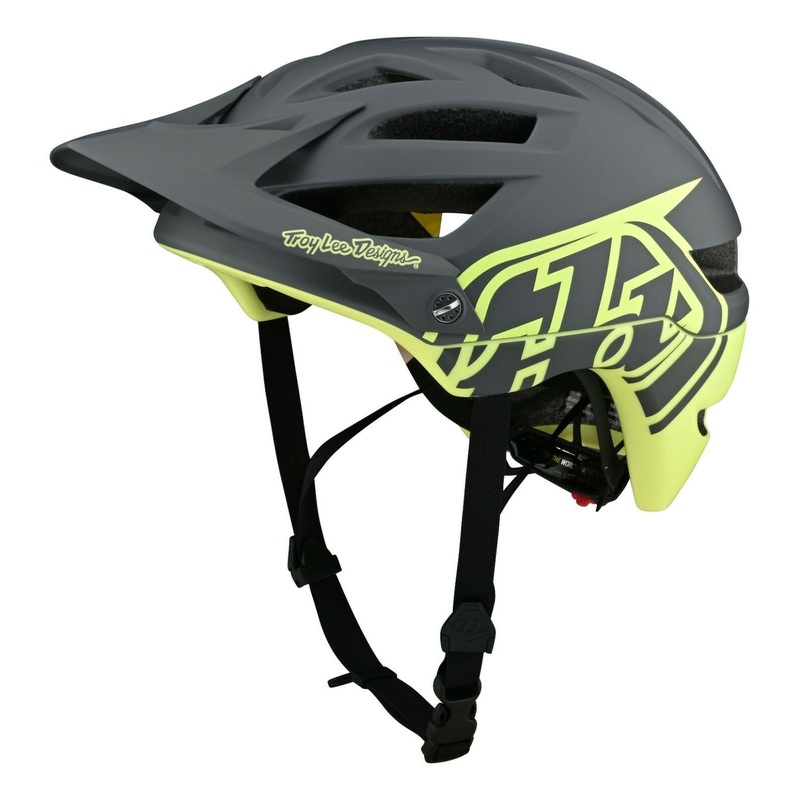 Troy Lee Designs A1 MIPS MTB Helmet – Classic – Gray-Yellow – 2022
