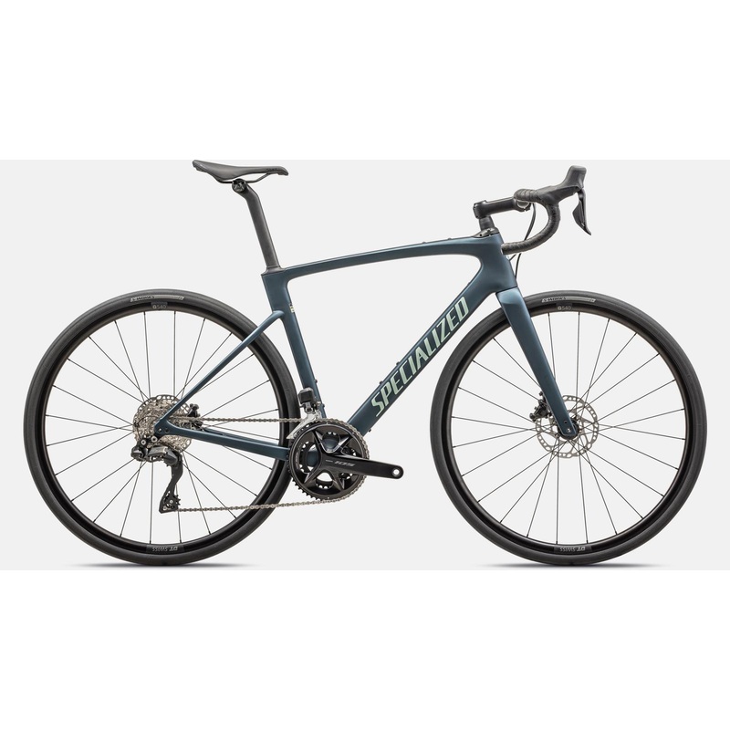 2024 Specialized Roubaix SL8 Comp 700c Carbon Road Bike – 64cm, METTALIC DEEP LAKE/WHITE SAGE METALLIC
