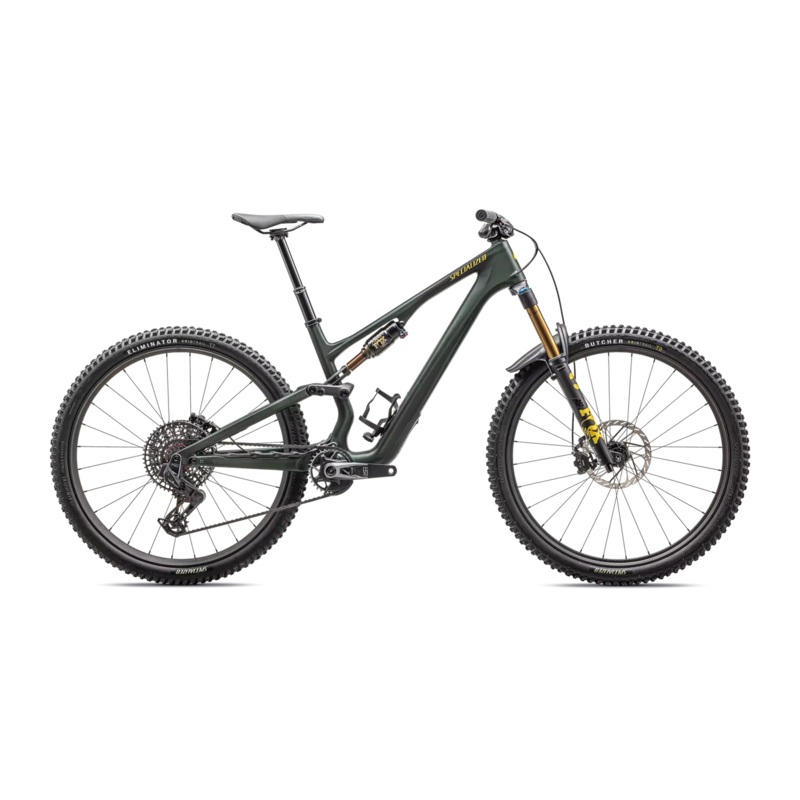 2025 Specialized Stumpjumper 15 Pro 29/27.5 Bike – S1, Satin Green Tint / Gunmetal / Satin Metallic Sulphur