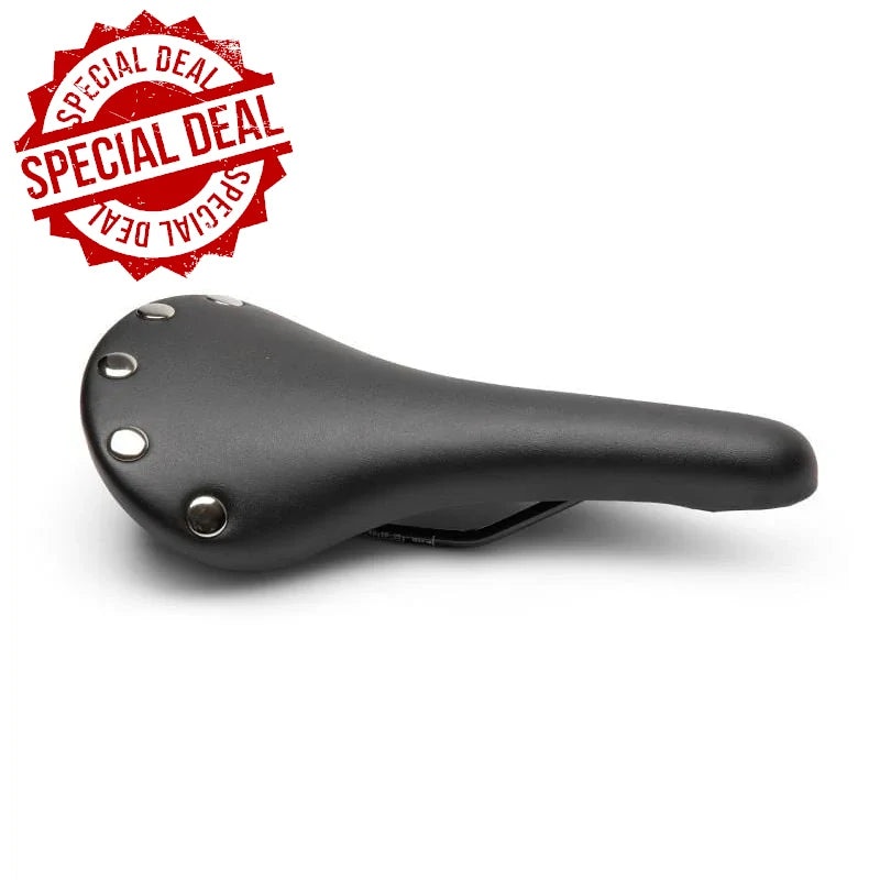 BMX / Road Classic Riveted Railed Seat – Black