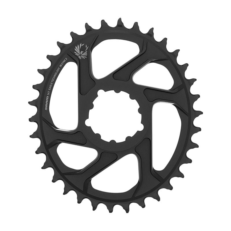 SRAM X-Sync 2 Eagle Direct Mount Oval Chainring – 34 Tooth 3mm Boost Offset 12-Speed BLK