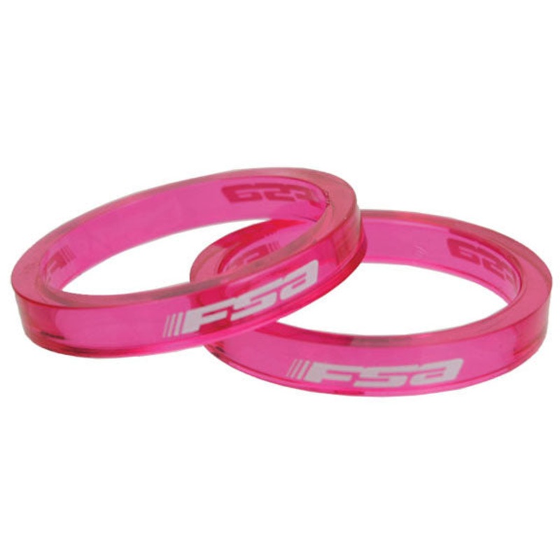 FSA PolyCarb Headset Spacer 1-1/8″x5mm Pink 10/C