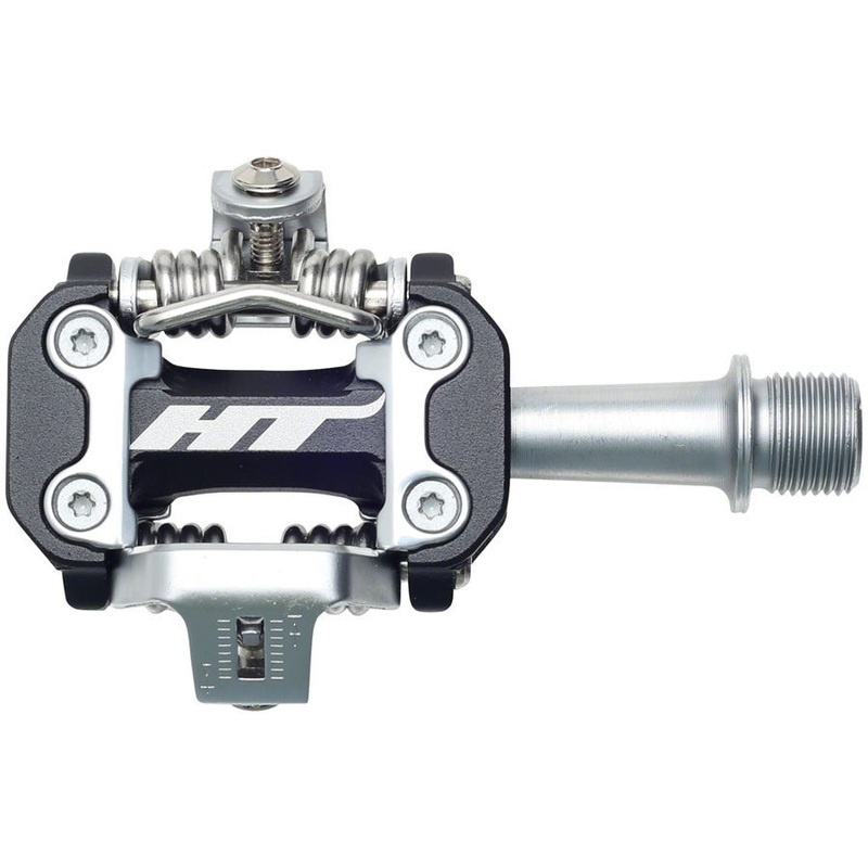HT Components M2 Pedals – Dual Sided Clipless Aluminum 9/16″ Black