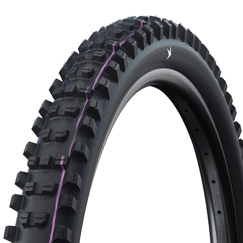 Schwalbe Shredda Rear Tire – 27.5 x 2.50 Tubeless Folding BLK Evolution Line Gravity Pro Addix Ultra Soft Radial E-50