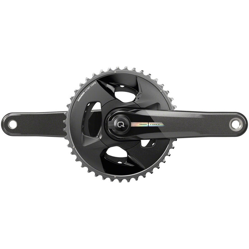 SRAM Force AXS Wide Power Meter Crankset 12-Speed, Carbon Bike Cranks with Quarq Technology, DUB Spindle, Wide Chainline, Gravel & Road MTB