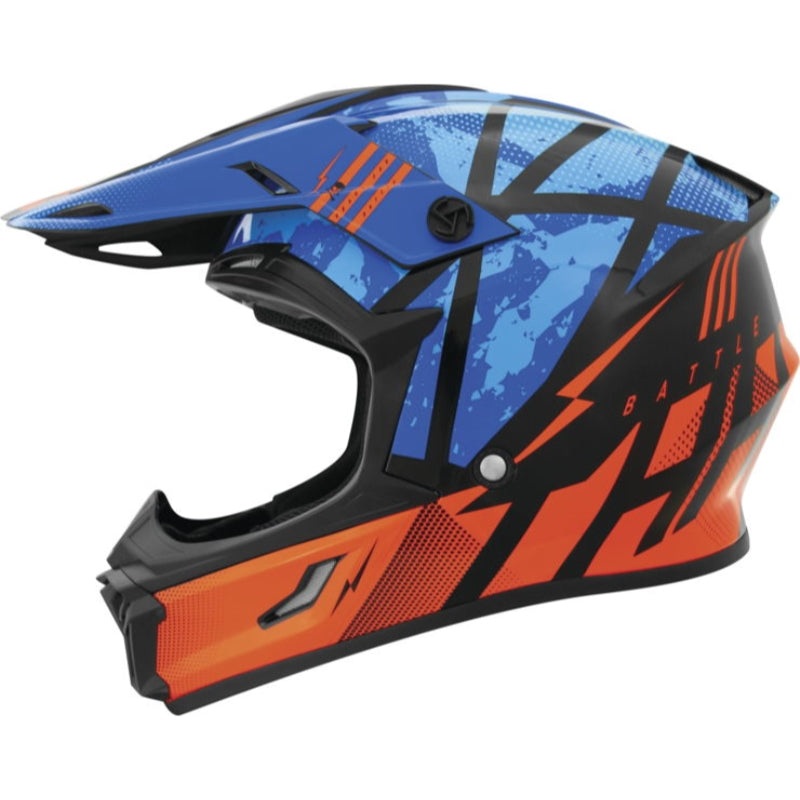 THH T710X Battle Helmet Blue/Orange X-Large (Without Original Box)
