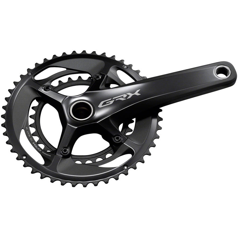 Shimano GRX FC-RX810-2 Crankset – 170mm, 11-Speed, 48/31t, 110/80 BCD, Hollowtech II Spindle Interface, Black