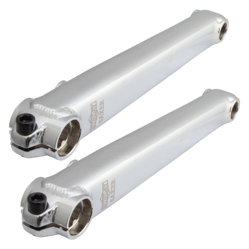 Sunday Saker v2 Cranks – 170mm With 19mm Mid BB Left Right Hand Drive Chrome