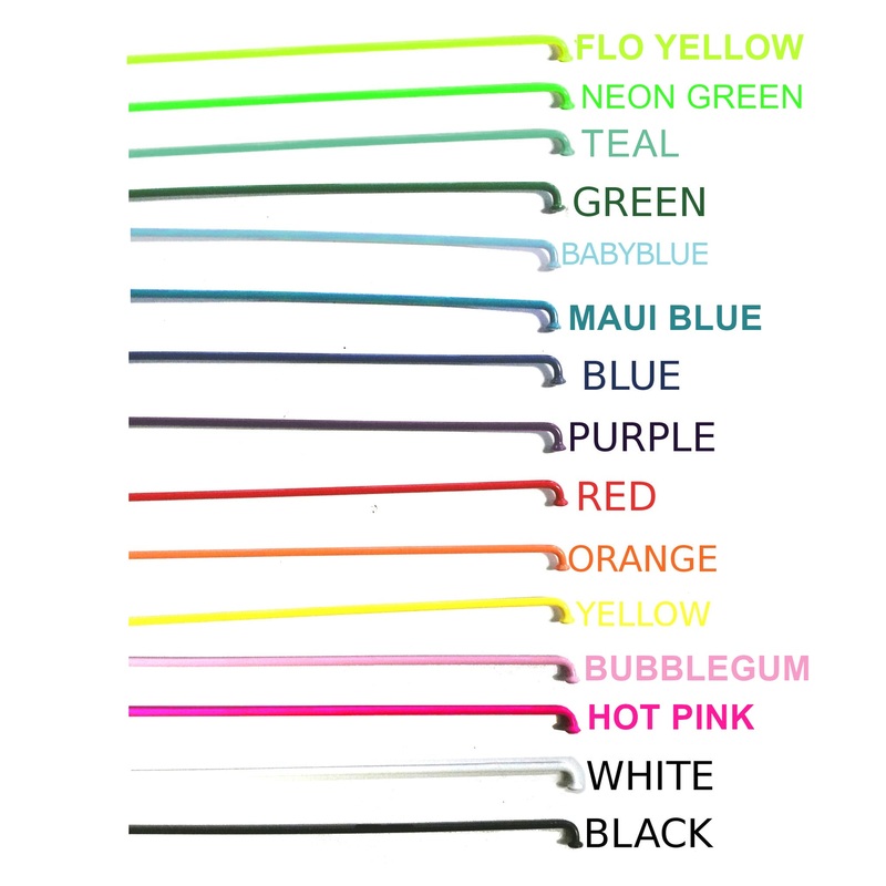Stainless Steel Spoke – Single – Solid Colors – Choose color & length