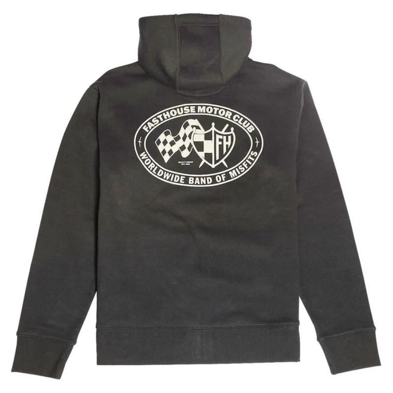 Fasthouse Mod Hooded Zip-Up Fleece Black  Medium