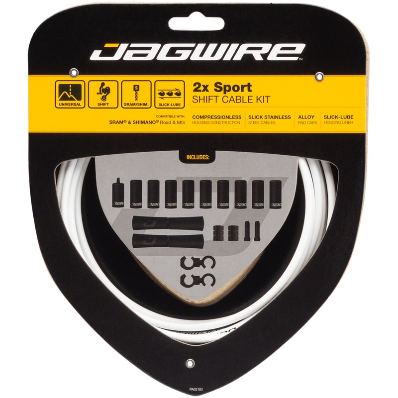 Jagwire 2x Sport Shift Cable Kit SRAM/Shimano White
