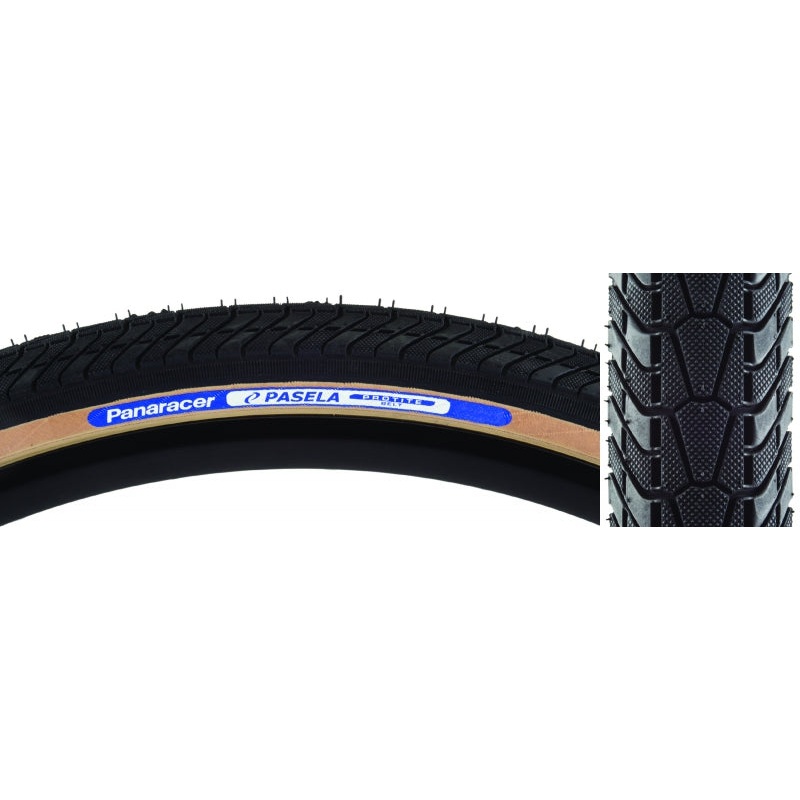 Panaracer Pasela ProTite Tire – 27 x 1-1/4 Clincher Wire Black/Tan 60tpi