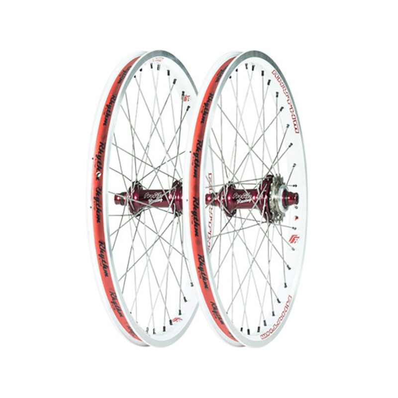Custom Wheelset: Profile Crupi Wheelset-20×1.75″-White/Red