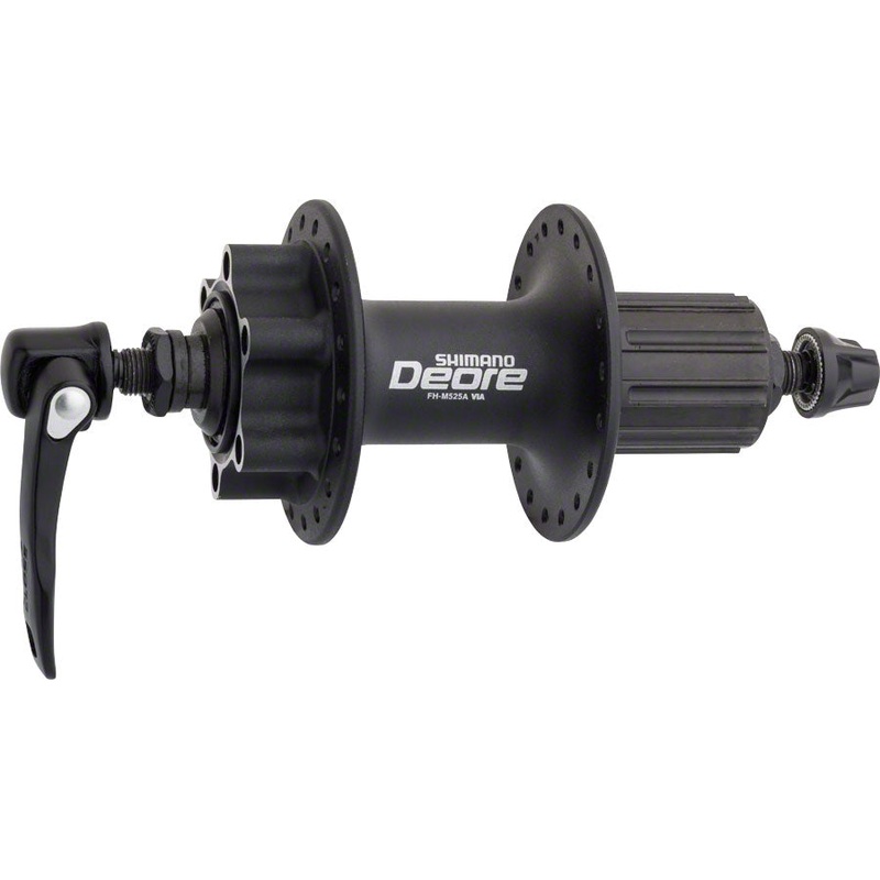 Deore FH-M525A Rear Hub – QR x 135mm 6-Bolt HG10 Black 36H