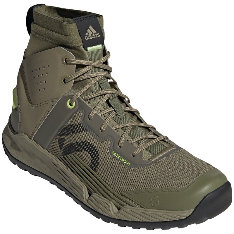 Five Ten Trailcross Mid Pro Flat Shoes – Mens Orbit Green/Core BLK/Pulse Lime 9