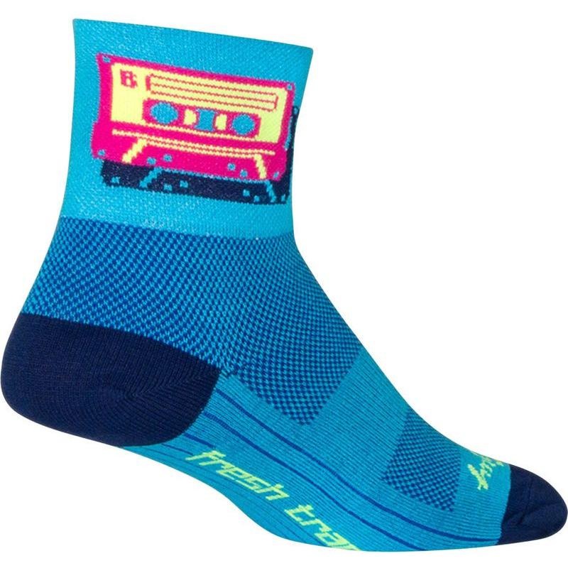 SockGuy Classic Mixtape Socks – 3 Blue/Pink Large/X-Large