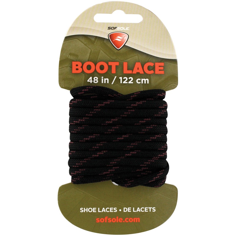 Sof Sole Boot Laces: Premium Waxed Black/Tan 48″ – Ideal for Footwear Maintenance