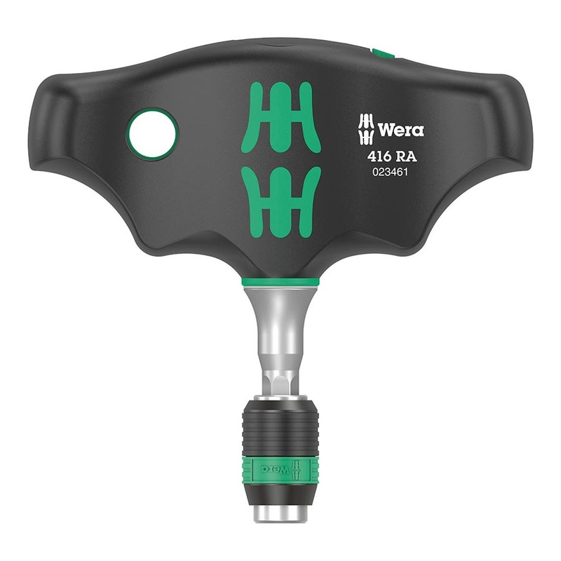 Wera 416 RA T-Handle Screwdriver – Ratchet Function Rapidaptor Quick-Release Chuck