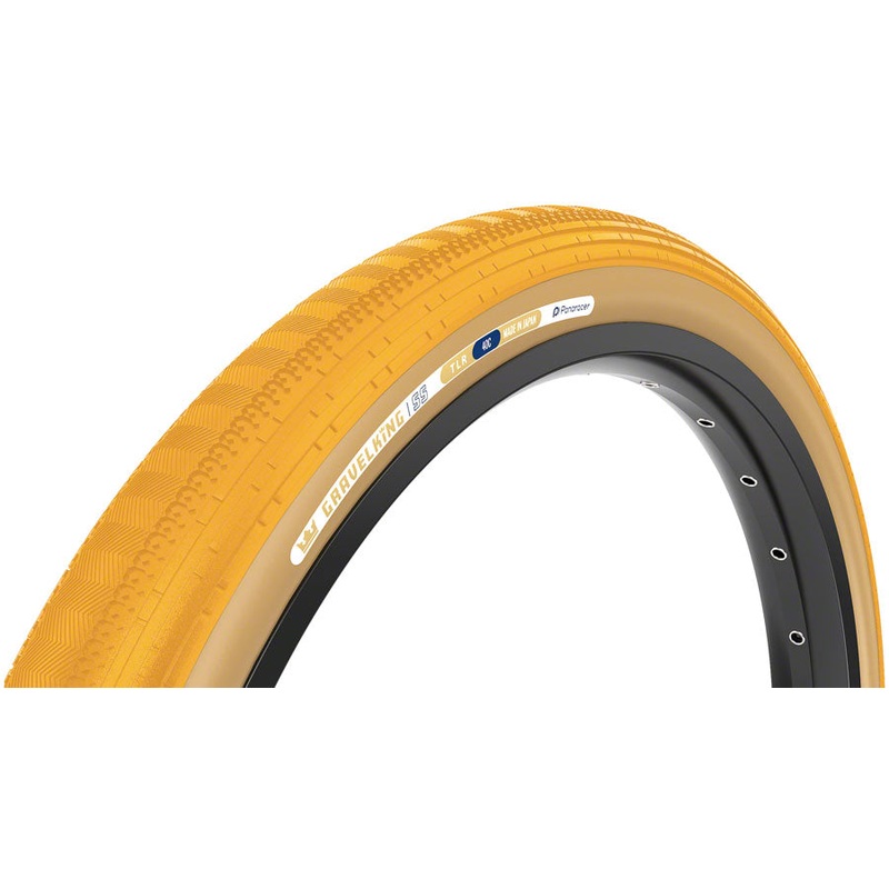 Panaracer GravelKing SS Tire – 700 x 40 Tubeless Folding Honey Butter/Brown