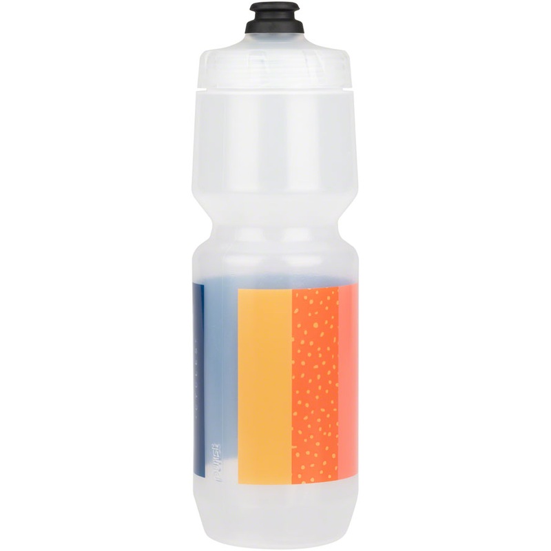 Salsa Team Polytone Purist Water Bottle – Clear Dark Blue Blue w/ Stripes 26oz