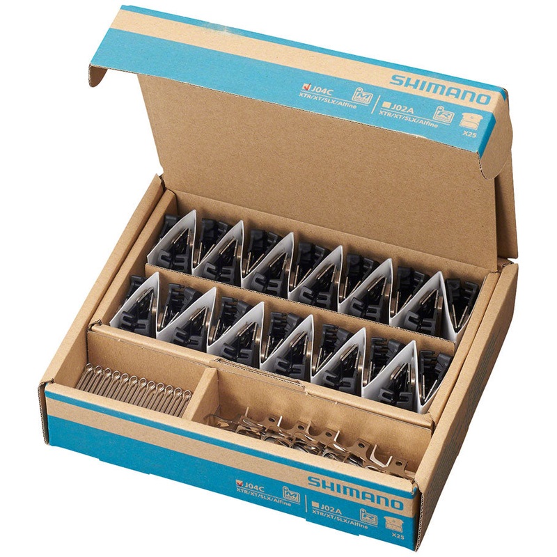 Shimano J04C-MF Disc Brake Pads Springs – Metal Compound Finned Alloy Stainless Steel Back Plate Box/25 pair