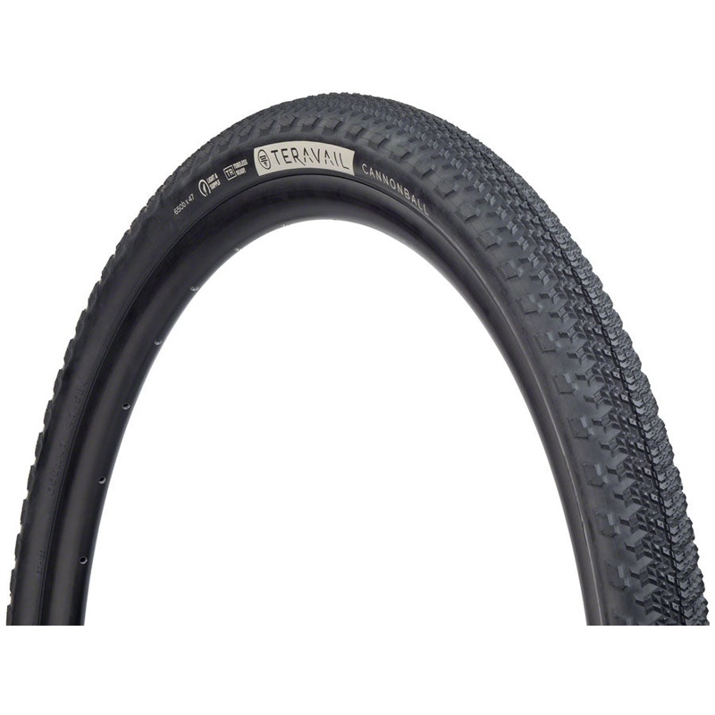 Teravail Cannonball Tire – 650b x 47 Tubeless Folding BLK Light Supple Fast Compound
