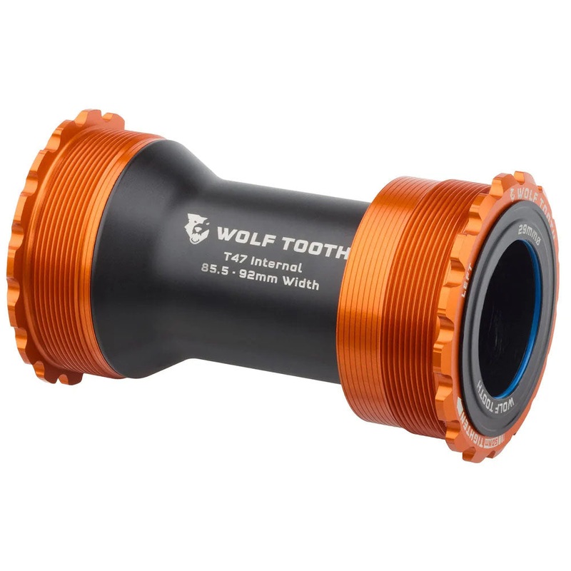Wolf Tooth Bottom Bracket – T47 Inboard 85.5/92mm For 29mm Spindle Orange