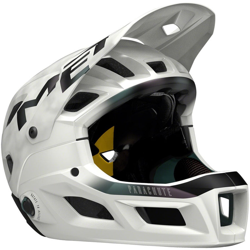 Mountain Bike Helmet MET Parachute MCR Mips – White Iridescent Matte, Medium