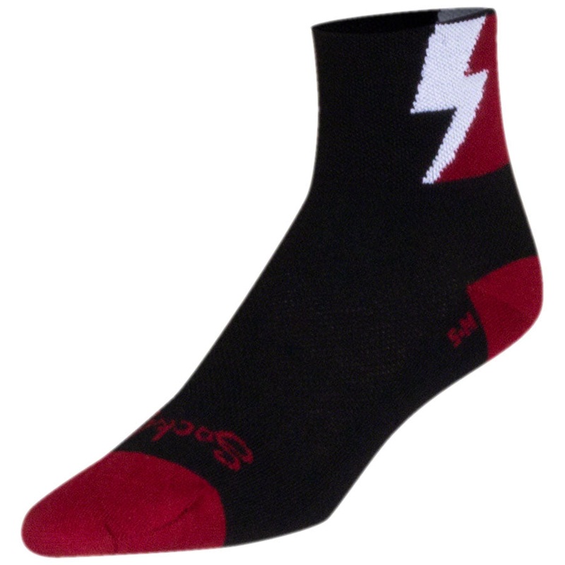 SockGuy Classic Bolt Socks – 3″ Red Large/X-Large