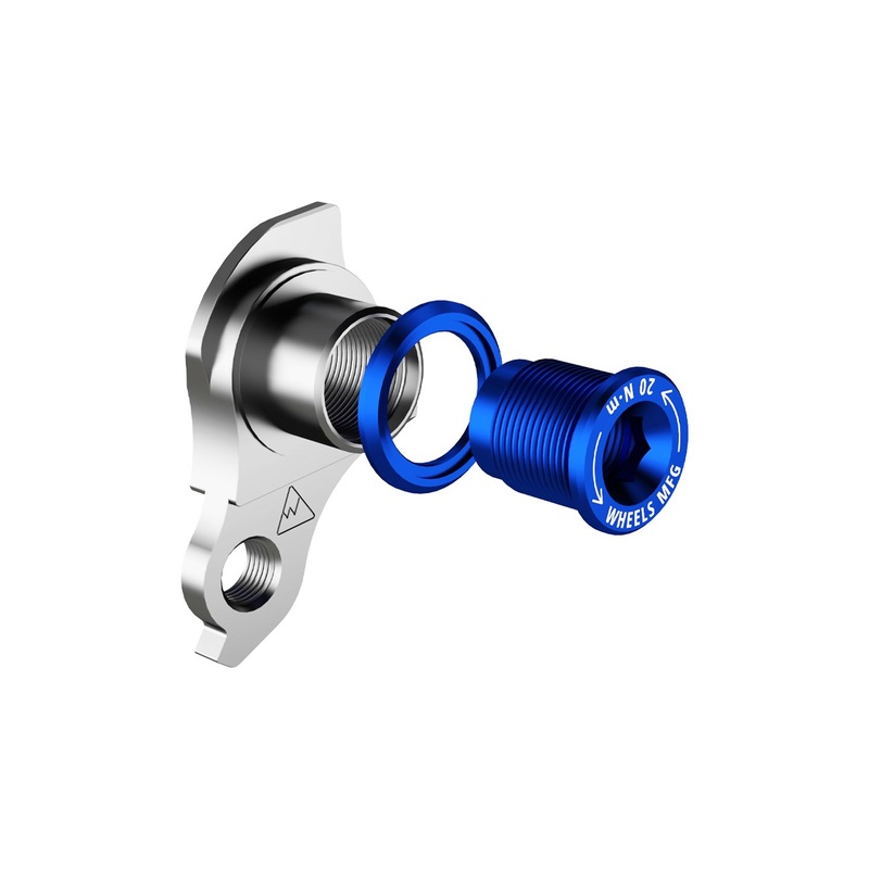 Wheels Manufacturing Universal Derailleur Hanger – 404-6 For Frames designed to accept SRAM UDH BLK/Blue