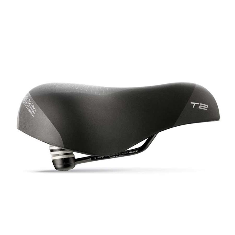 Selle Italia T 2 Flow Saddle 258 x 233mm Unisex 671g Black/Hi-Viz