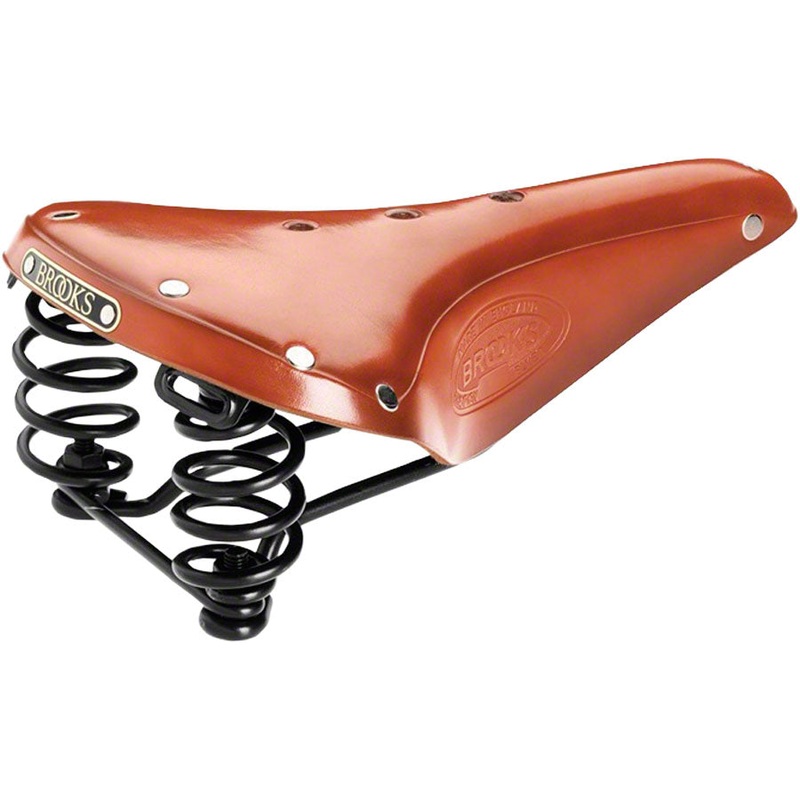 Brooks Flyer Saddle – Steel, Honey, Men’s