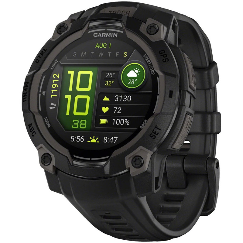 Garmin Instinct 3 GPS Smartwatch – 45mm, AMOLED, Black/Black