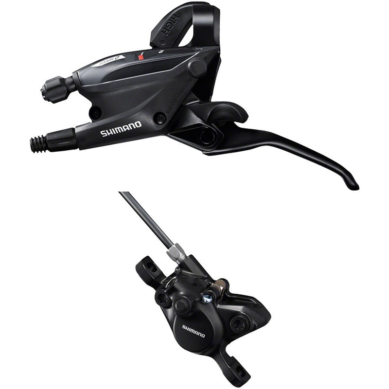 Shimano ST-EF505 EZ Fire Plus Shift/Brake Lever BR-MT200 Disc Brake Caliper – Left/Front 2x Shift 2-Piston BLK