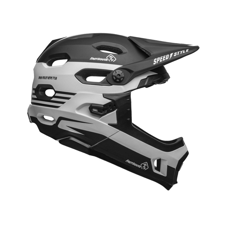 Bell Super DH MIPS Full Face Helmet – Matt Black-White-Fasthouse Stripes – 2019