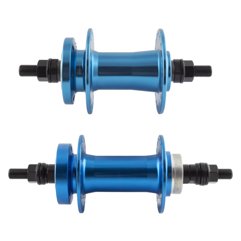 SE Racing Dirt Jumper Hubset – 3/8″ axles – 36H – Blue Anodized 100/135mm