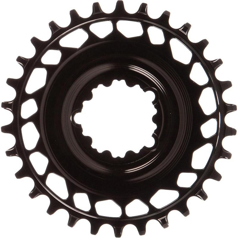 Works Components, GEO SRAM GXP, Chainring, Teeth: 30, Speed: 12, BCD: Direct Mount SRAM 3 Bolt, Front, 7075-T6 Aluminum, Black